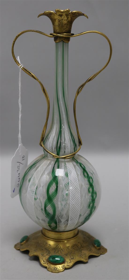 A Venetian ormolu mounted bottle, H.25cm